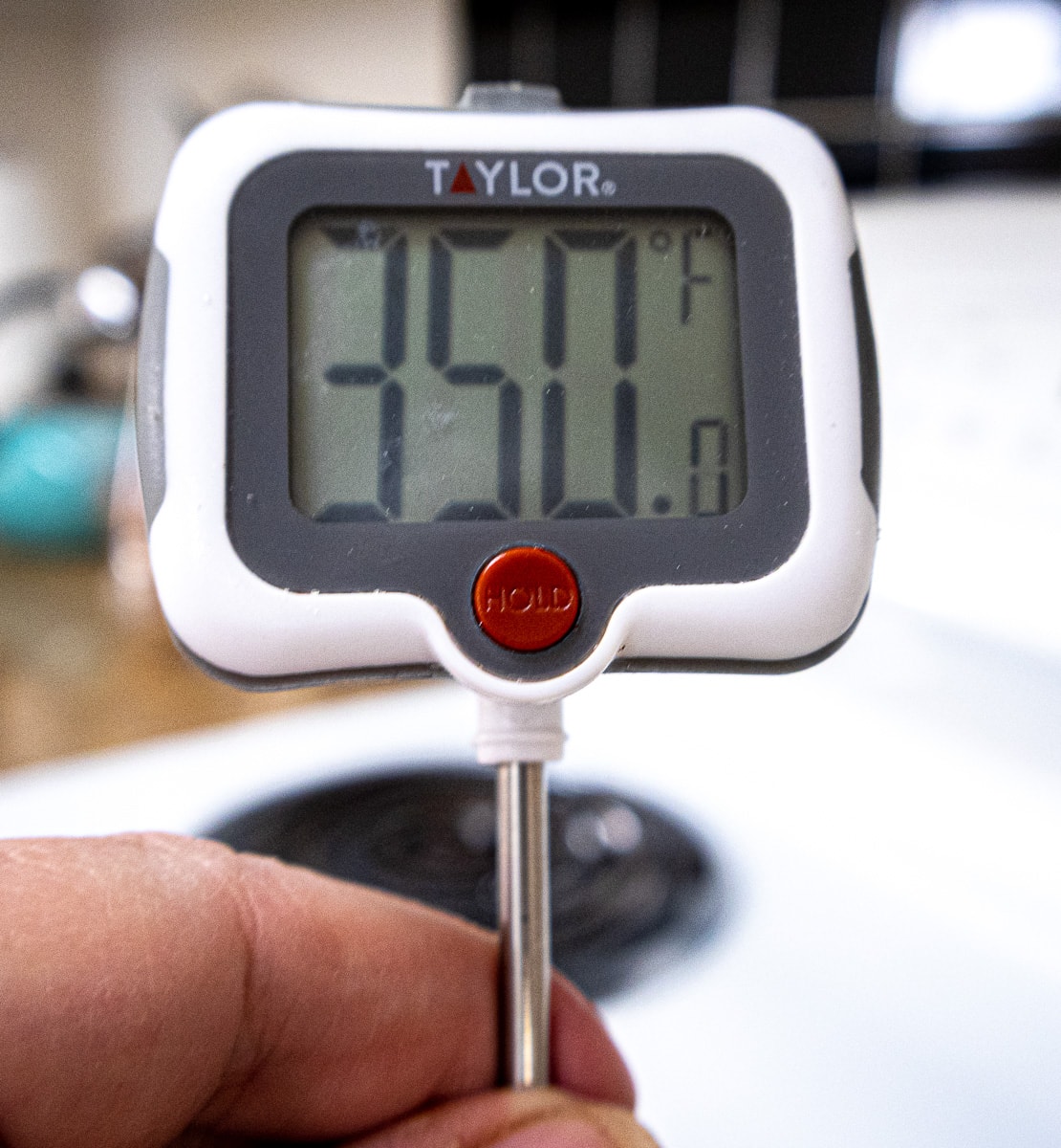 350°F on thermometer