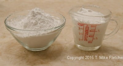 Ingredients for marshmallow fondant