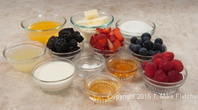 Orange Sauce and Berries for the Stuffed Cinnamon French Toast 