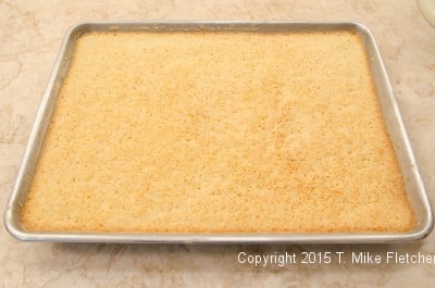 Base baked and sealed for the Updated Lemon Bars