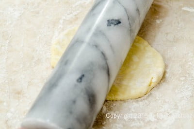 Rolling out pastry for Apple Crostatas with Pastry Cream