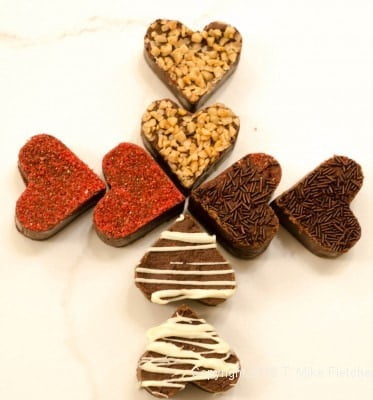 Two Ingredient Fudge Hearts