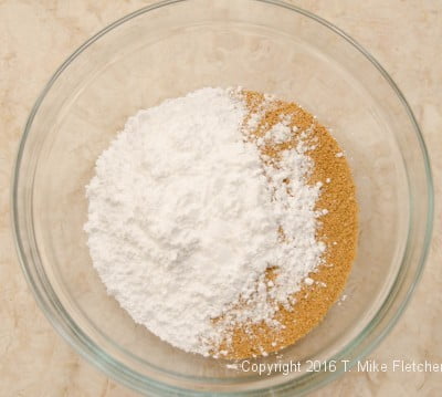 Graham cracker crumbs and powdered sugar for S'Mores Bars 