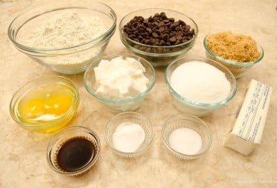 Ingredients for Chocolate Chip Cookies