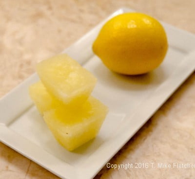 Lemon and lemon juice cubes for Additional Baking Tios