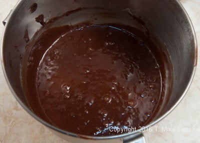 Brownie batter finished for the Mocha Kahlua Brownies