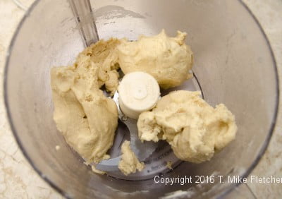 Dough pieces in the processor for the Kifle with Walnut Filling