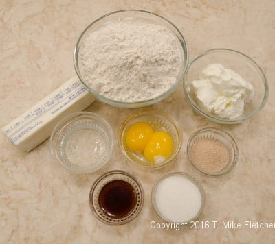 Ingredients for Kifle with Walnut Filling