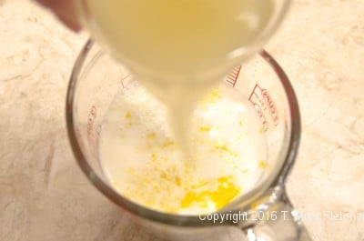 Lemon juice for the Lemon Raspberry Pudding Cake