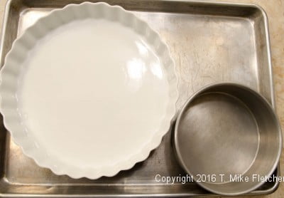 Containers for water baths for the Lemon Raspberry Pudding Cake