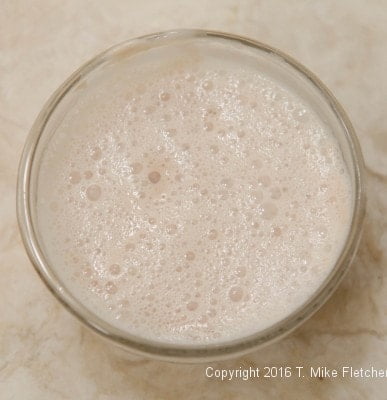 Yeast dissolved for the Kifle with Walnut Filling