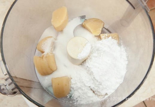 Sugars added to almond paste for Almond Macaroons