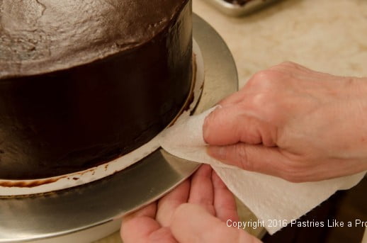 Cleaning cake board for the Why, When and How to Undercoat a Cake