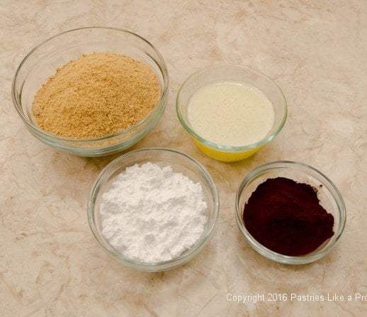 Crust Ingredients for the No Bake Peanut Butter Bars