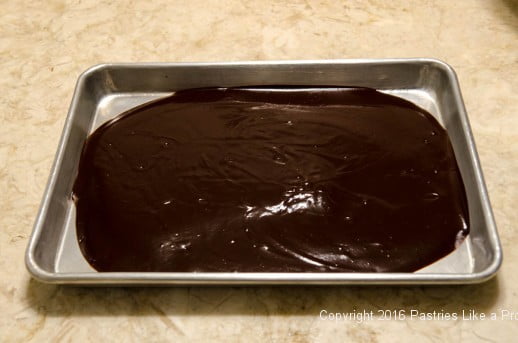 Setting up the ganache for the Why, When and How to Undercoat a Cake