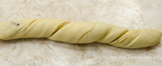 Twisted roll for the Chocolate Babka