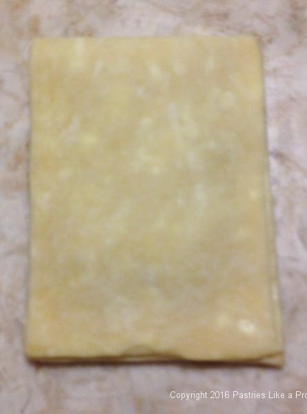 Top of pastry folded down for Chocolate Raspberry Pop Tarts
