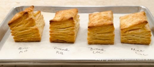 Baked puff pastry for American vs. European Butter