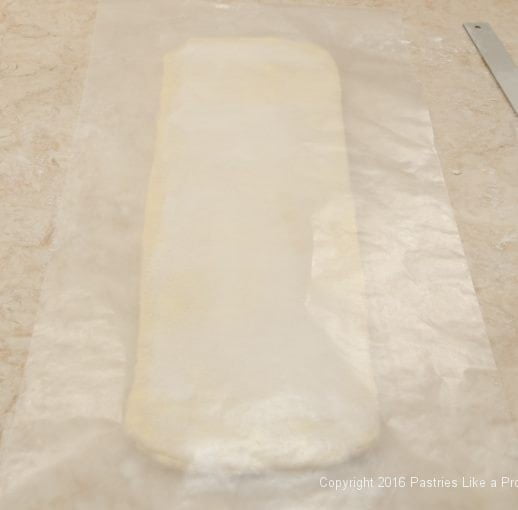 Rolled out with waxed paper for Kouign Amann