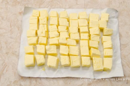 Butter cut for Kouign Amann