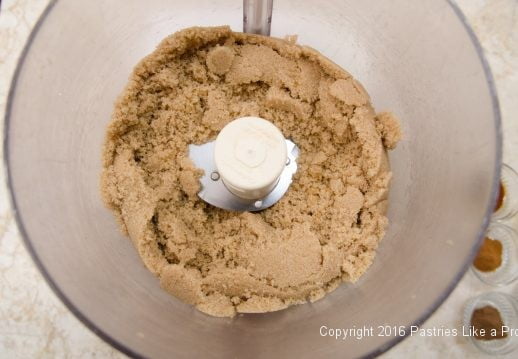 Brown sugar and three gingers processed for Triple Ginger Crisps