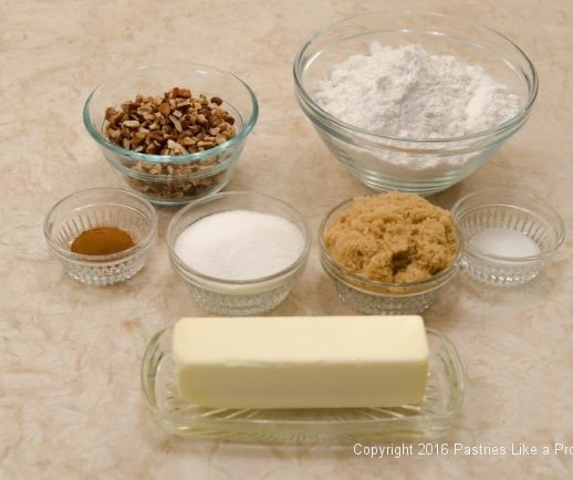 Crumb topping ingredients for the Harvest Pie