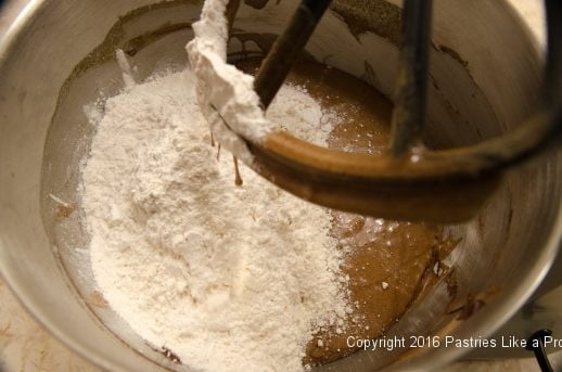 Flour added for the Honey Diamonds