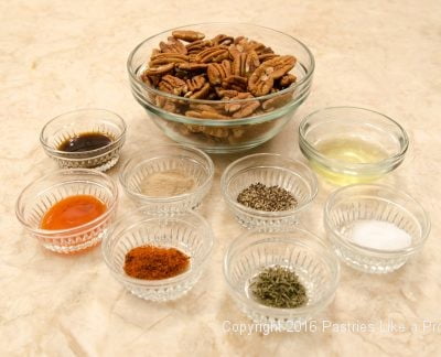 Ingredients for Hot Peppered Pecans