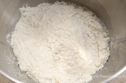 Flour in bowl for Stuffed Italian Bread