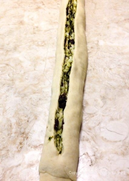 Dough slit for Stuffed Italian Bread