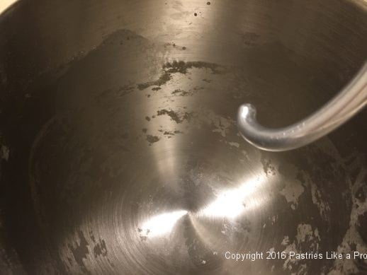 Bowl cleaned for Brandied Chocolate Cherry Almond Garmisch