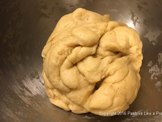 Dough beaten for the Brandied Chocolate Cherry Almond Garmisch