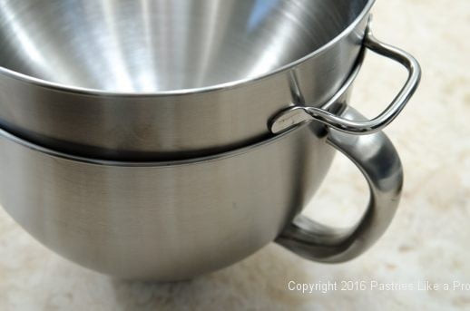 Bowls stacked for the Six Month Breville Mixer Review