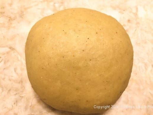 Dough in a ball for the Brandied Chocolate Cherry Almond Garmisch