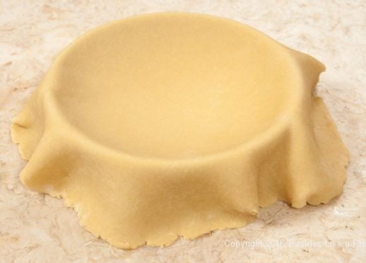 Bottom crust draped in pan for the Torta Rustica