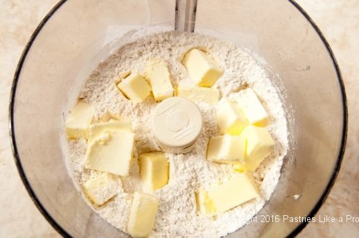 Butter in processor for Torta Rustica