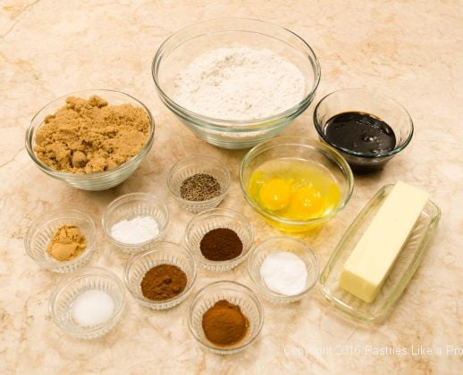 Ingredients for Hermit Bars