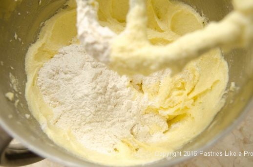 First flour in for the Lemon Rum Bundt Cake