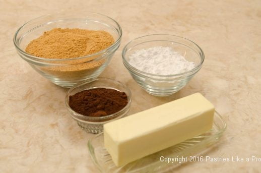 Crust ingredients for the No Bake Chocolate Raspberry Truffle Tart