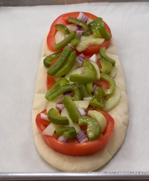 Green Peppers on for the International Flatbreads