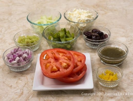 Ingredients for the Greek Flatbread for International Flatbreads