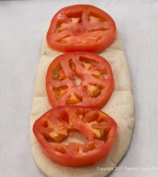 Tomatoes on Greek Flatbreads for international Flatbreads