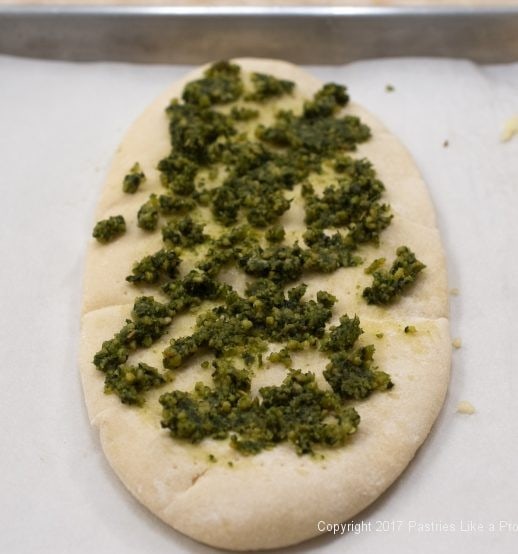 Pesto on for International Flatbreads