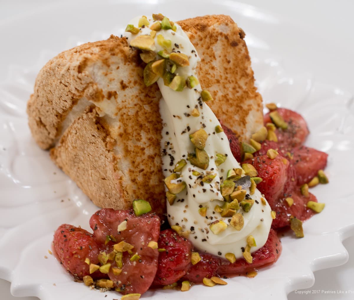 Toasted Angel Food Cake with Roasted Strawberries