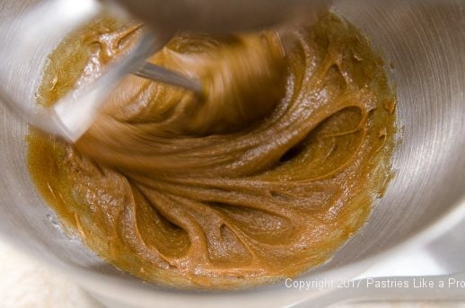PB mixing for Easy Peanut Butter Muffins - An Anytime Treat