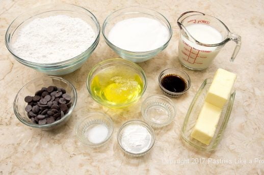 Ingredients for From 1 recipe comes 6 Cake Layers