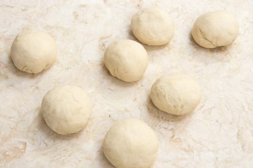 Eight little balls for Soft Flatbreads