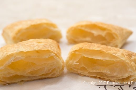 Both puff pastries baked and cut for Purchased Puff Pastry