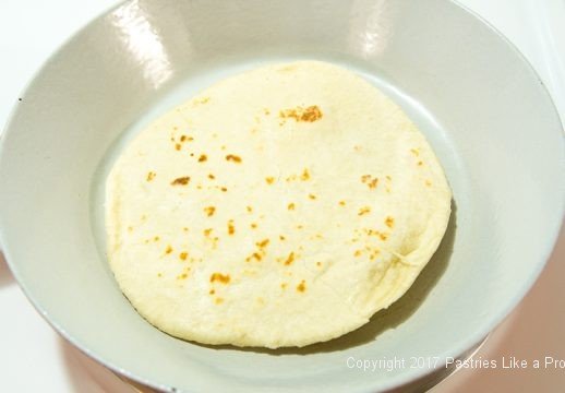 Frying second side of the Soft Flatbreads