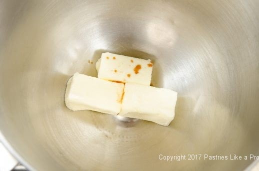 Butter and vanilla for the Peppermint Ravioli Cookies